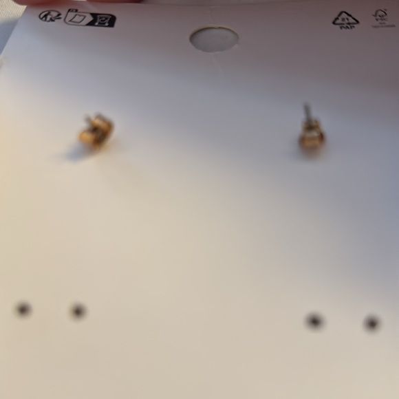 Zara Pink and Orange Geometric Earrings - Picture 5 of 5